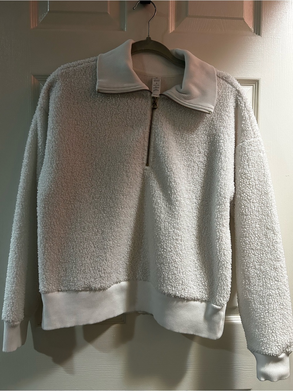 Yogalicious Cream Sherpa Zip-Up Pullover